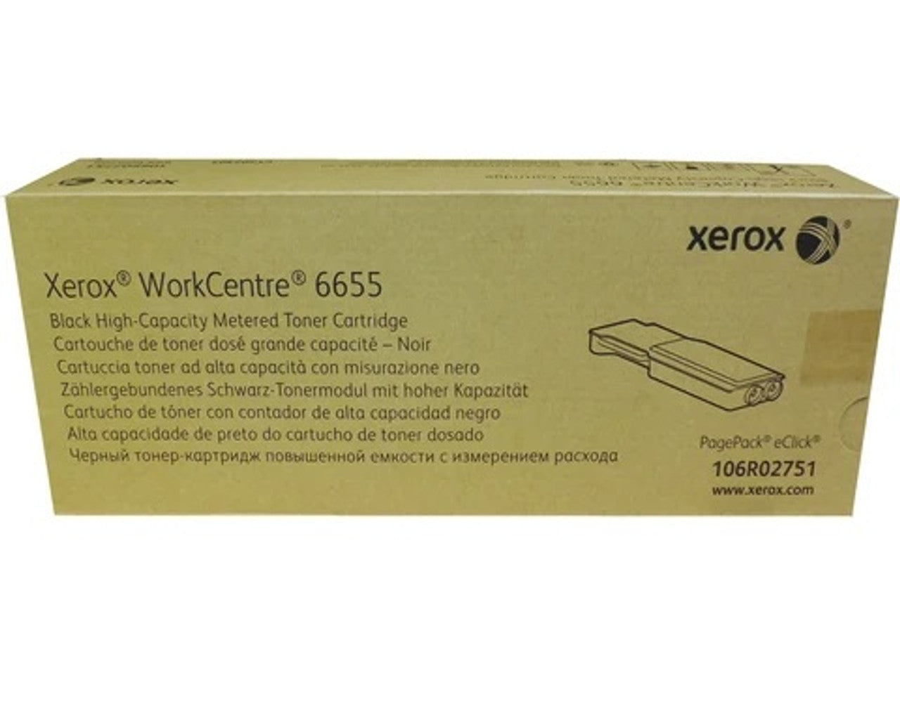 Original Xerox WORKCENTRE 6655 High Yield Black Toner Cartridge, 106R02751