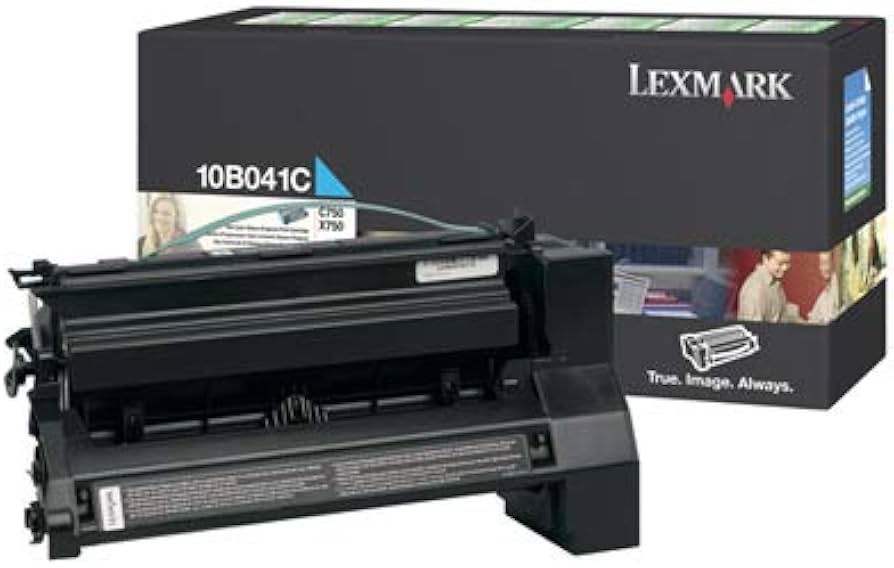 Genuine Lexmark C750 Standard Yield Cyan Toner Cartridge, 10B041C