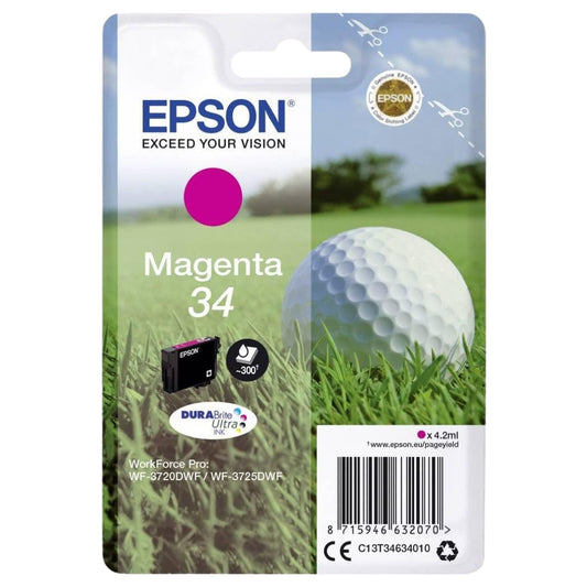 New Genuine Epson 34 (T034320) Magenta Ink Cartridge