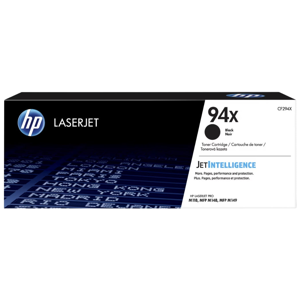 HP 94X High Yield Black LaserJet Toner Cartridges, CF294X