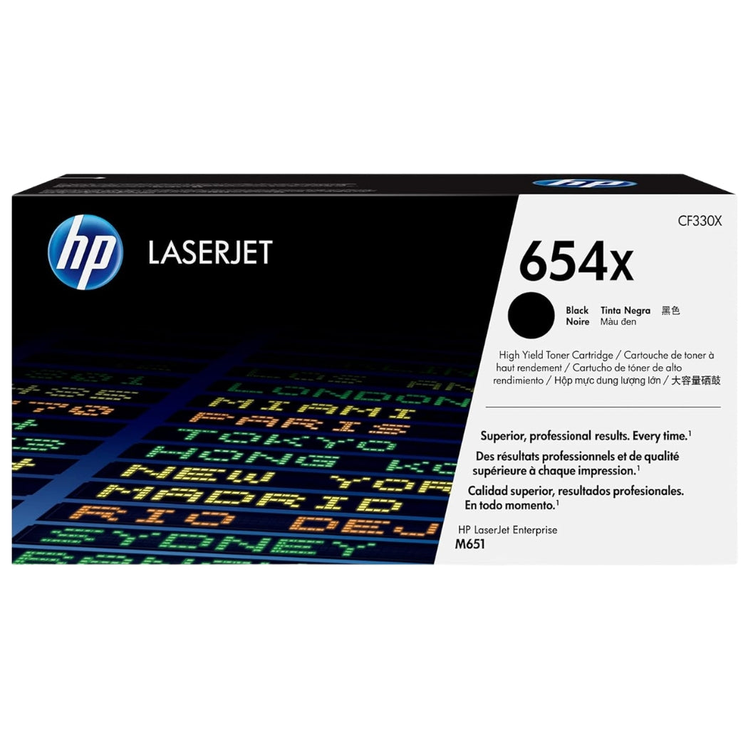 HP 654X High Yield Black Toner Cartridge, CF330X