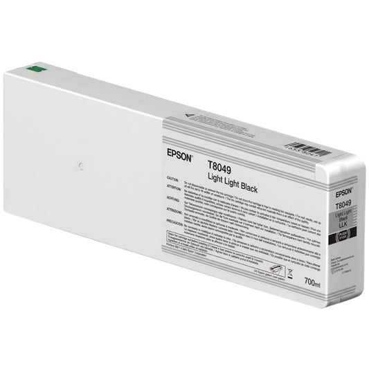Epson (T8049) 700ml UltraChrome HD Light Light Black Ink Cartridge, T804900
