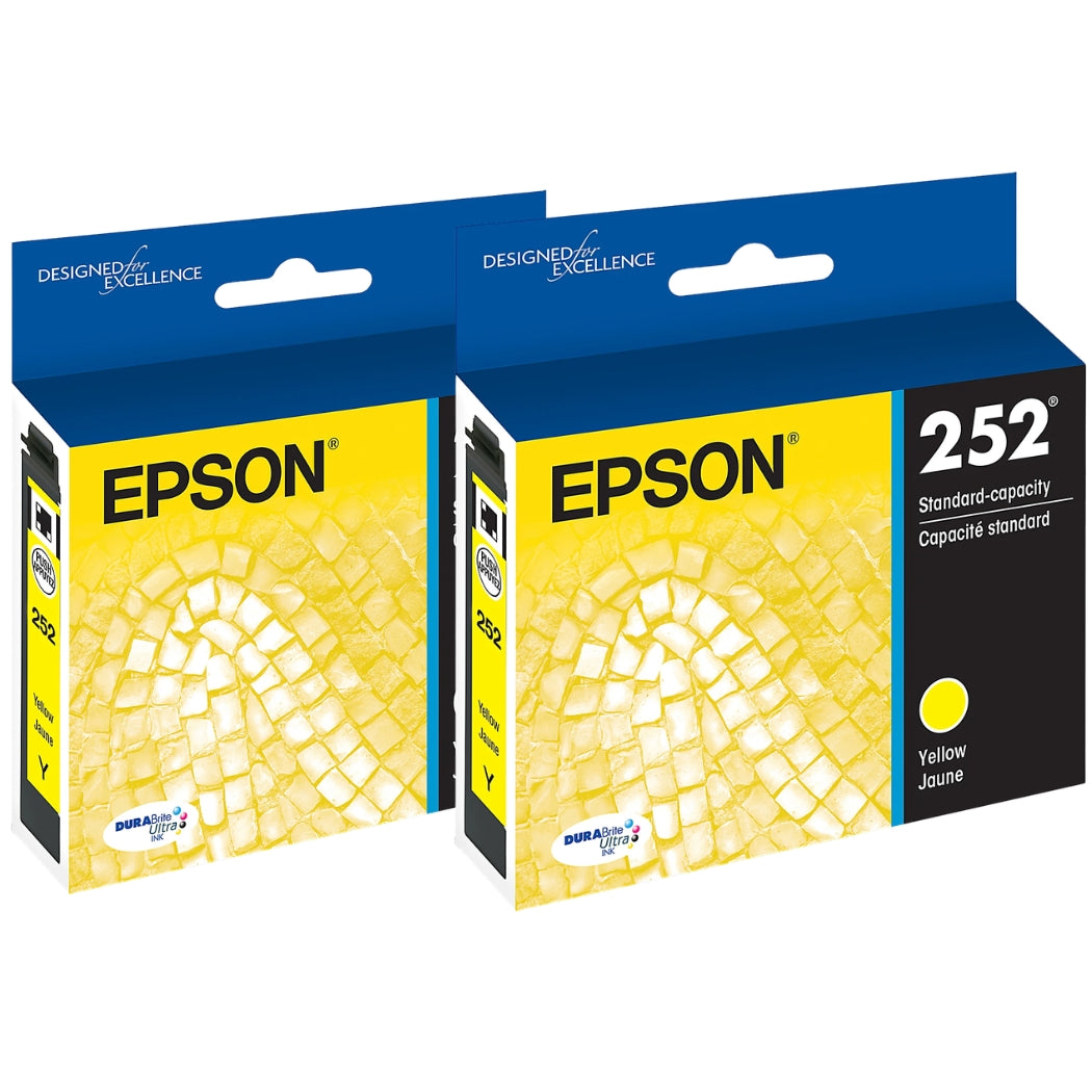 New Genuine Epson 252 Yellow Ink Cartridge | 2 pack