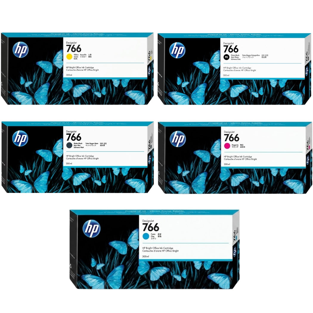 HP 766 Black/Color Ink Cartridge-6 Pack