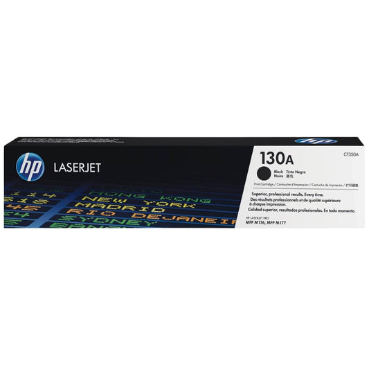 Genuine HP 130A Black LaserJet Toner Cartridge, CF350A