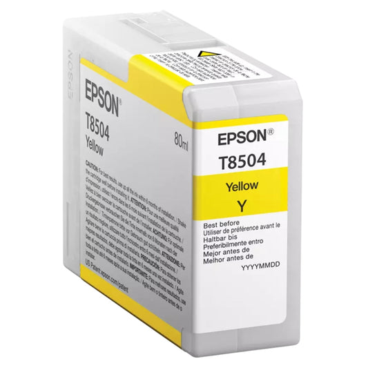 Genuine Epson 80ml UltraChrome HD Yellow Ink Cartridge, T850400
