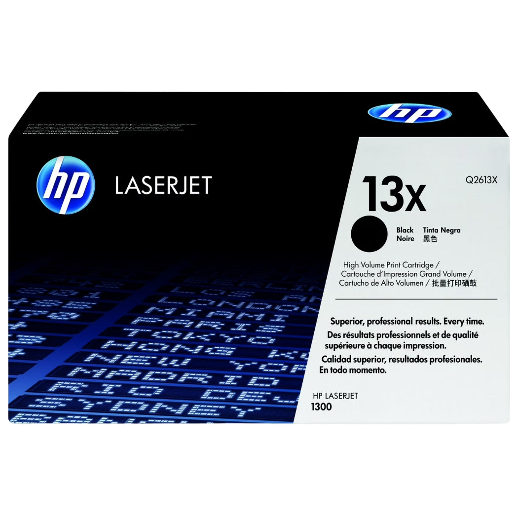 HP 13X High Yield Black LaserJet Toner Cartridge, Q2613X
