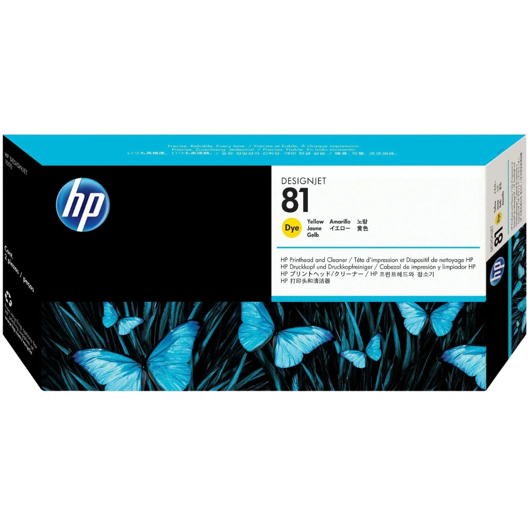 Genuine HP 81 Yellow Printhead ONLY DesignJet Ink Cartridge, C4953A