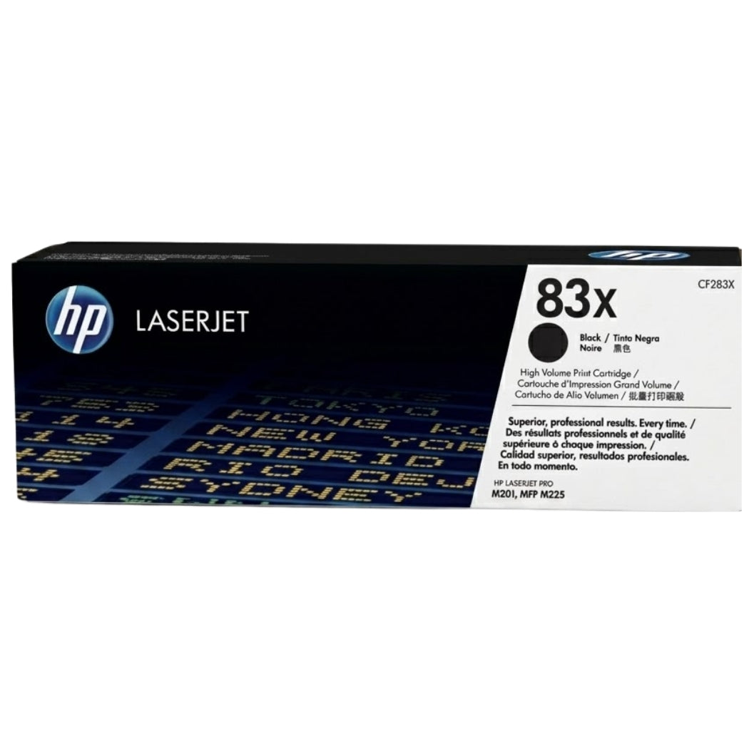 Genuine HP 83X High-Yield Black LaserJet Toner Cartridge, CF283X