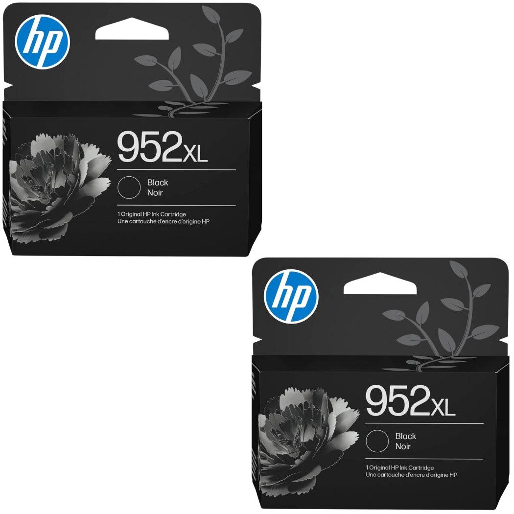 New Genuine HP 952XL (F6U19AN) Black Ink Cartridge- 2 Pack