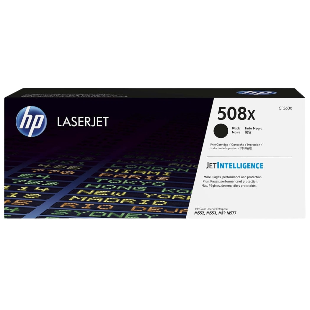 HP 508X High Yield Black LaserJet Toner Cartridge, CF360X