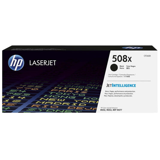HP 508X High Yield Black LaserJet Toner Cartridge, CF360X