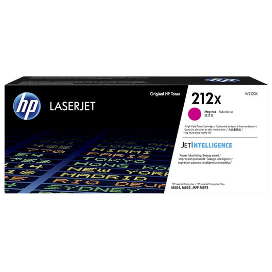 Original HP 212X High Yield Magenta Toner Cartridge, W2123X