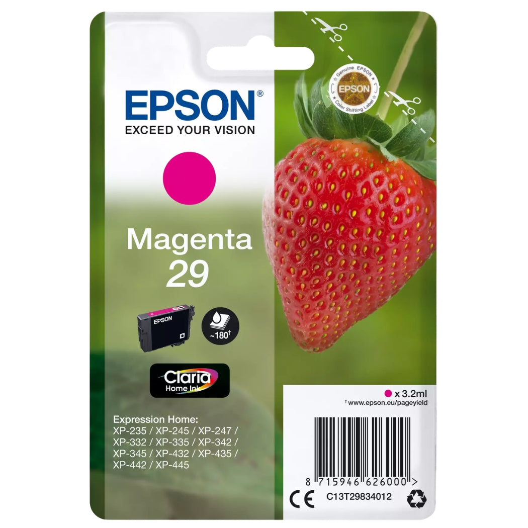 Epson 29 Magenta Ink Cartridge, C13T298340