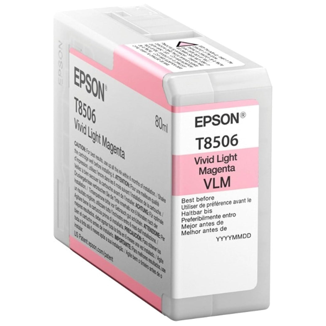 Genuine Epson 80ml UltraChrome HD Vivid Light Magenta Ink Cartridge, T850600