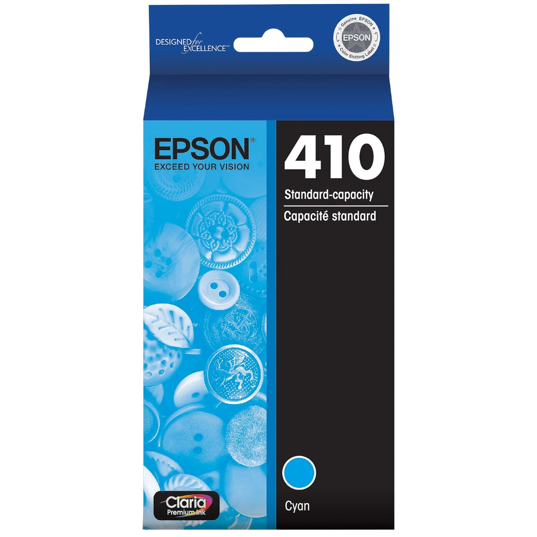 Epson 410 Claria Premium Standard-Yield Cyan Ink Cartridge