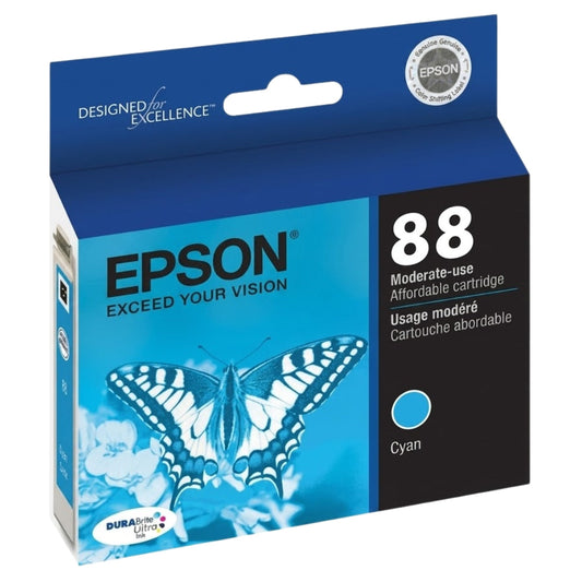 Original EPSON 88 (T0882) Cyan Ink Cartridge