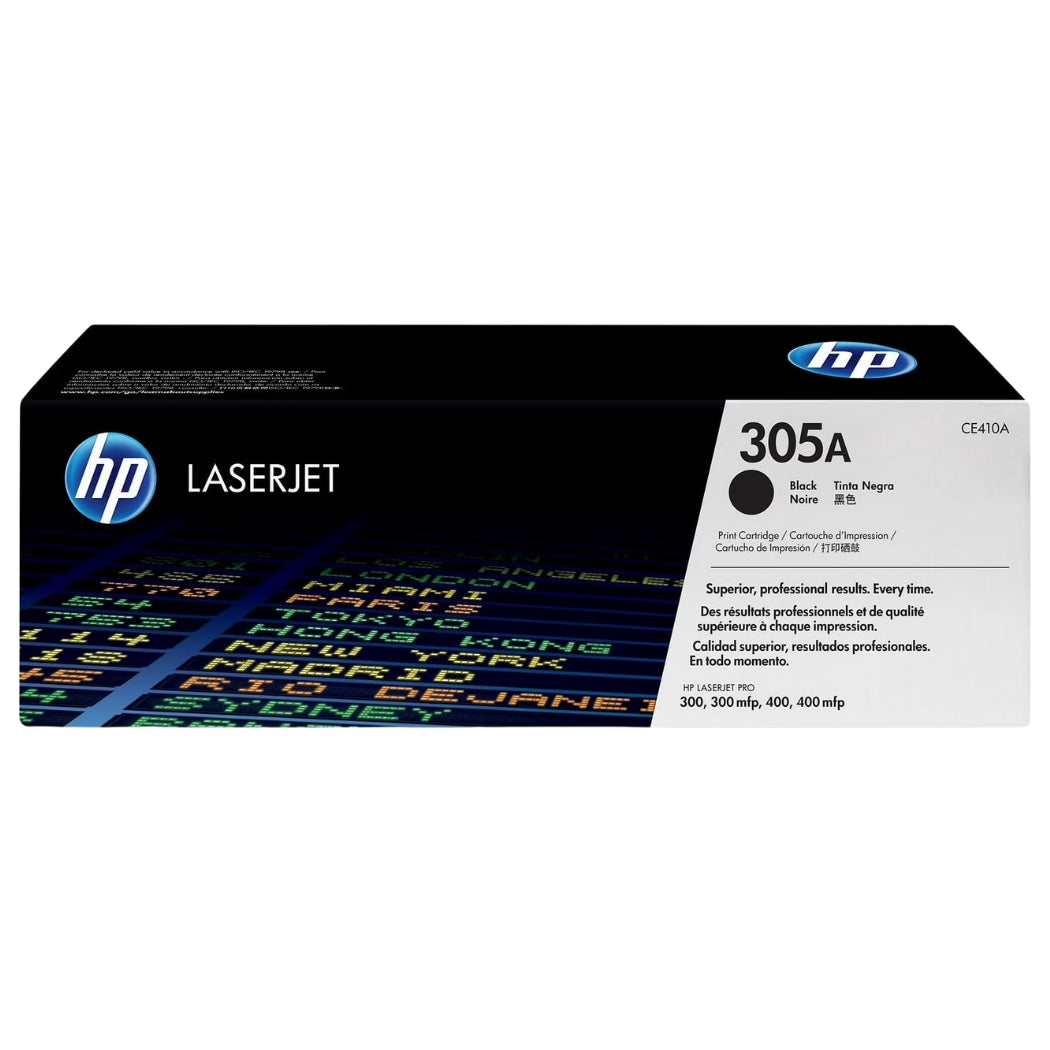 HP 305A Standard Yield Black Toner Cartridge, CE410A