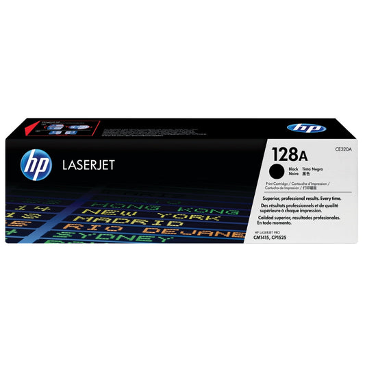 Original HP 128A Standard Yield Black Toner Cartridge, CE320A