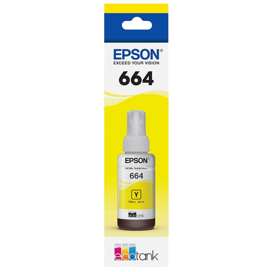 Epson T664 Ultra High-Yield Yellow Ink Bottle, T664420-S