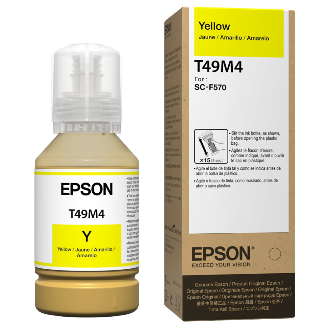 Genuine Epson 140ml Yellow Ink Bottle, T49M420