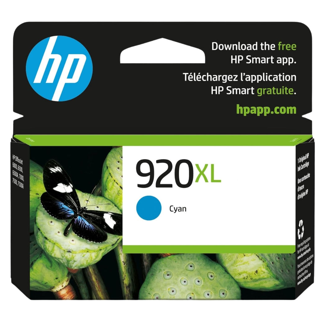 HP Genuine 920XL (CD972AN) Cyan Ink Cartridge
