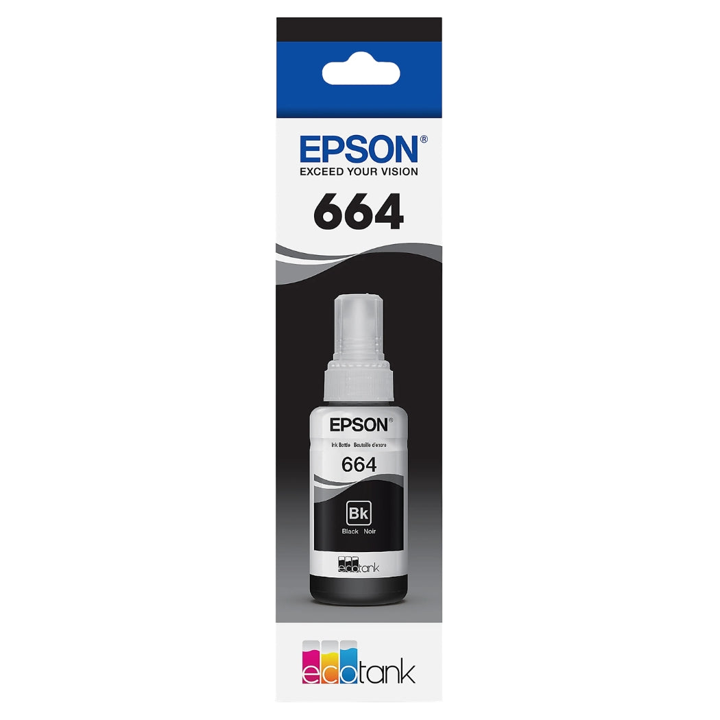Epson T664 Ultra High-Yield Black Ink Bottle, T664120-S