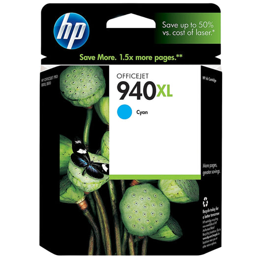 HP 940XL (C4907AN) Cyan High Yield Ink Cartridge