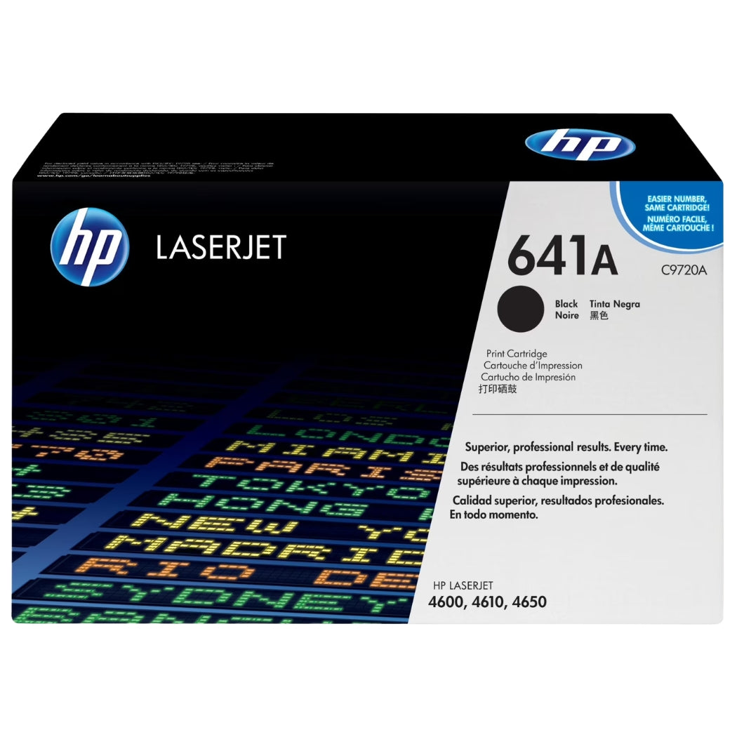 HP 641A High Yield Black LaserJet Toner Cartridge, C9720A