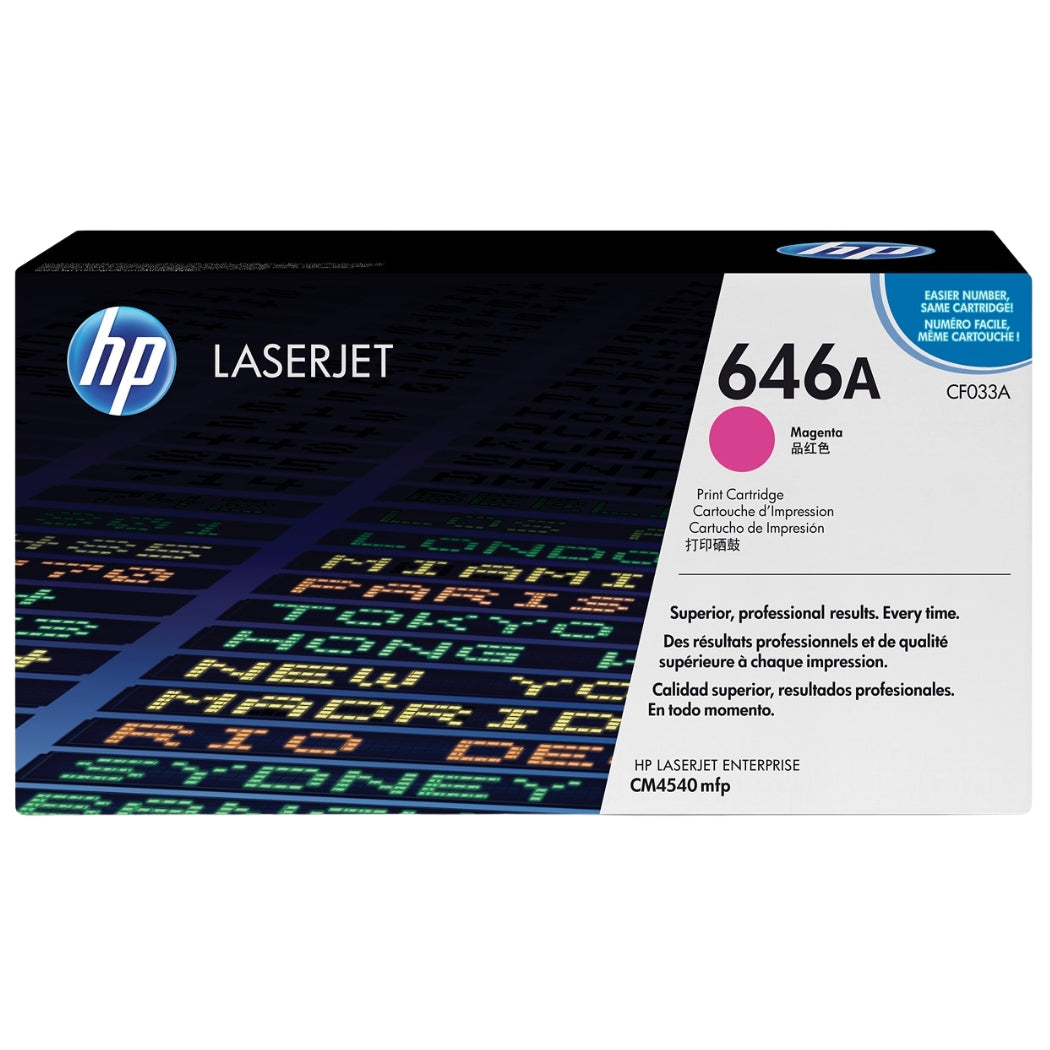 Genuine HP 646A Standard-Yield Magenta Toner Cartridge, CF033A