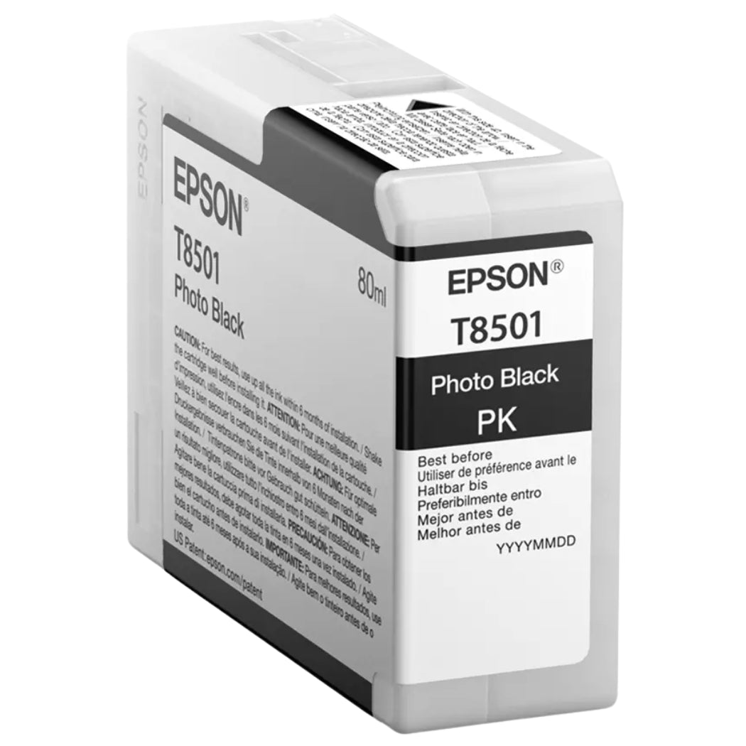 Genuine Epson 80ml UltraChrome HD Photo Black Ink Cartridge, T850100