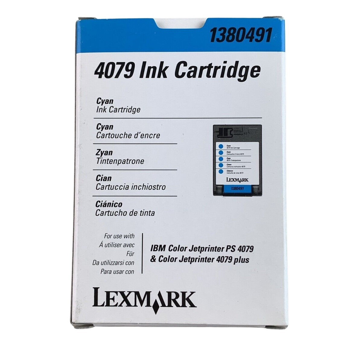Original Lexmark 4079 Standard Yield Cyan Ink Cartridge, 1380491 