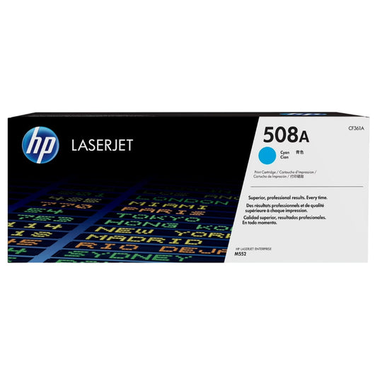 HP 508A Standard Yield Cyan LaserJet Toner Cartridge, CF361A