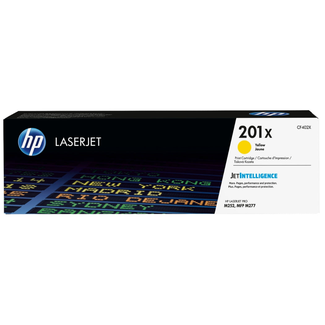 Genuine HP 201X High-Yield Yellow LaserJet Toner Cartridge, CF402X