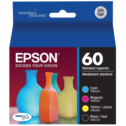 New Genuine  Epson 60 4 Pack Ink Cartridges