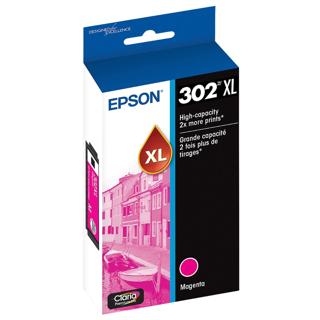 Epson 302XL Claria Premium High-Yield Magenta Ink Cartridge, T302XL320