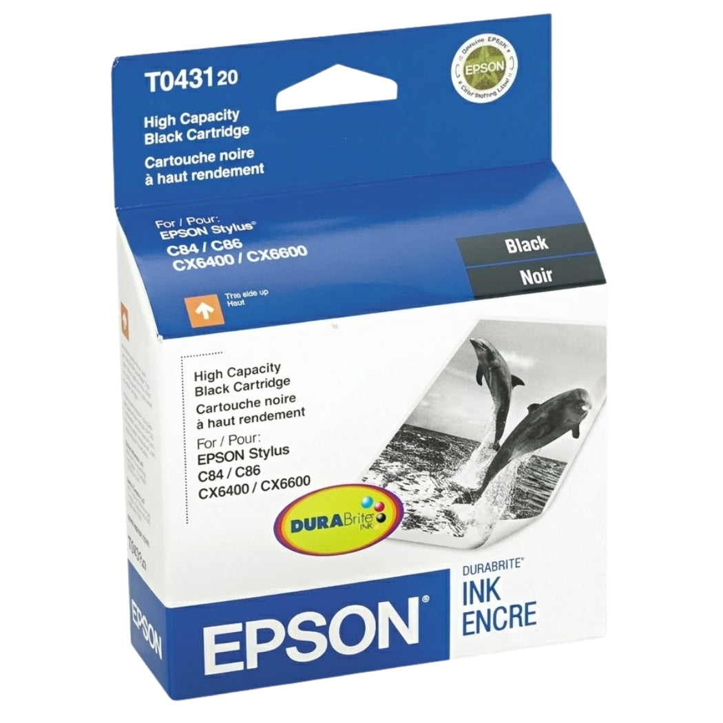 Epson T043120 Black High Yield OEM Genuine Ink Cartridge