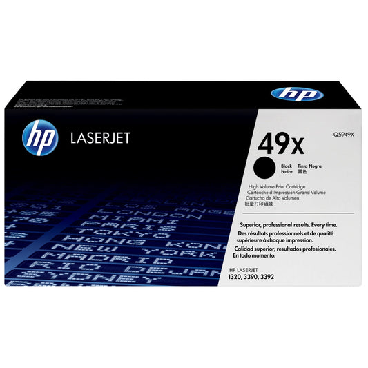 HP 49X Standard Yield Black LaserJet Toner Cartridge, Q5949X