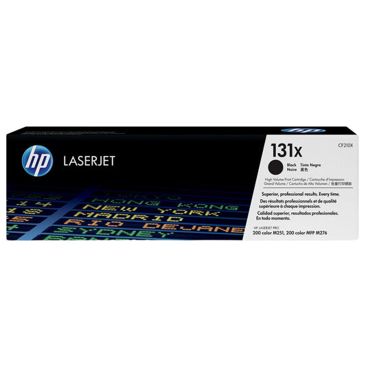 HP 131X High Yield Black Toner Cartridge, CF210X