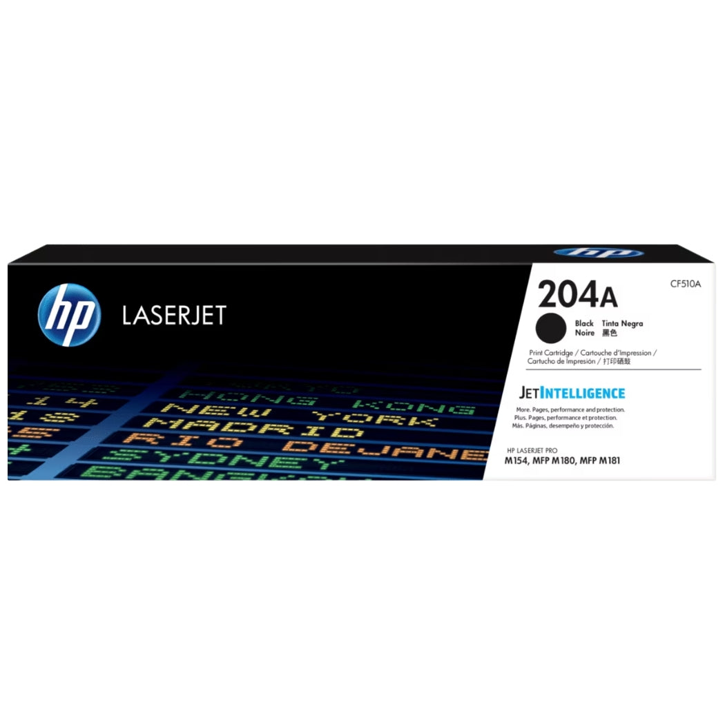Original HP 204A Standard Yield Black LazerJet Toner Cartridge, CF510A
