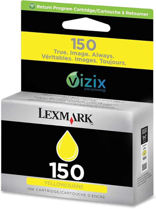 Original  Lexmark 150 Standard Yield Yellow Inkjet Cartridge, 14N1610