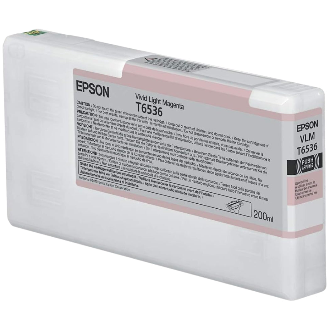 Epson (T6536) 200ml Vivid Light Magenta UltraChrome HDR Ink Cartridge, T653600