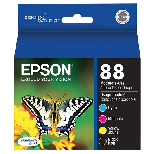 Original EPSON 88 Black, Cyan, Magenta and Yellow Ink Cartridge