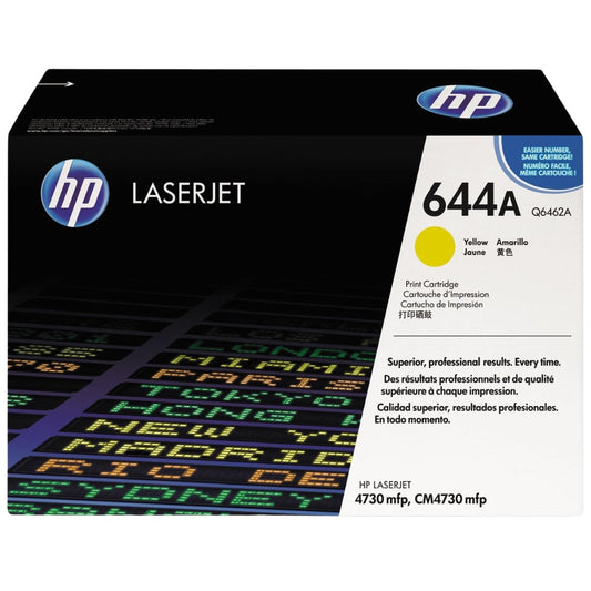 Genuine HP 644A Yellow Laserjet Toner Cartridge, Q6462A