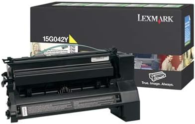 Genuine Lexmark C752 High Yield Yellow Toner Cartridge, 15G042Y
