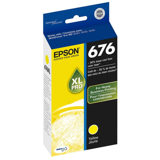 New Epson 676XL Yellow Ink Cartridge