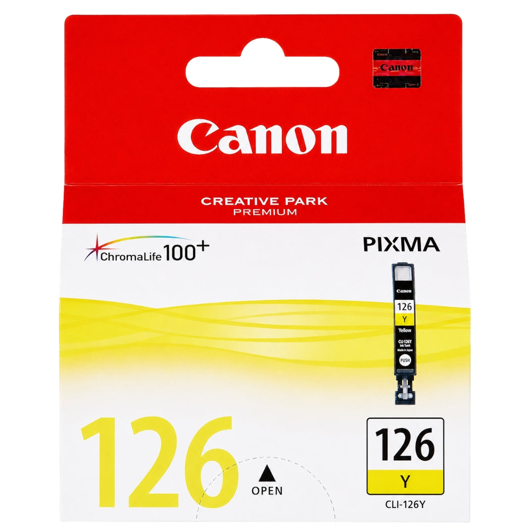 Original Canon 126 Standard Yield Yellow Ink Cartridge, 4564B001
