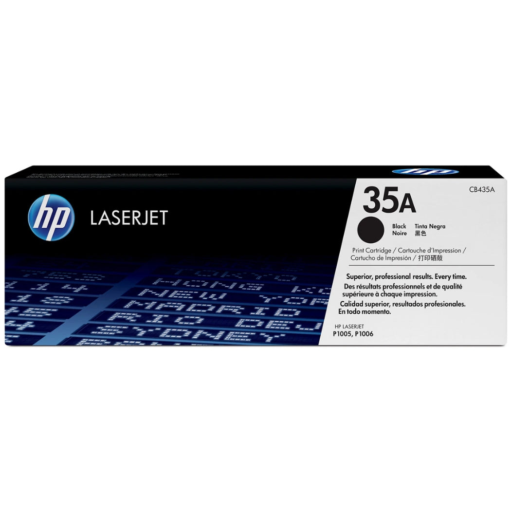 HP 35A Standard Yield Black LaserJet Toner Cartridge, CB435A