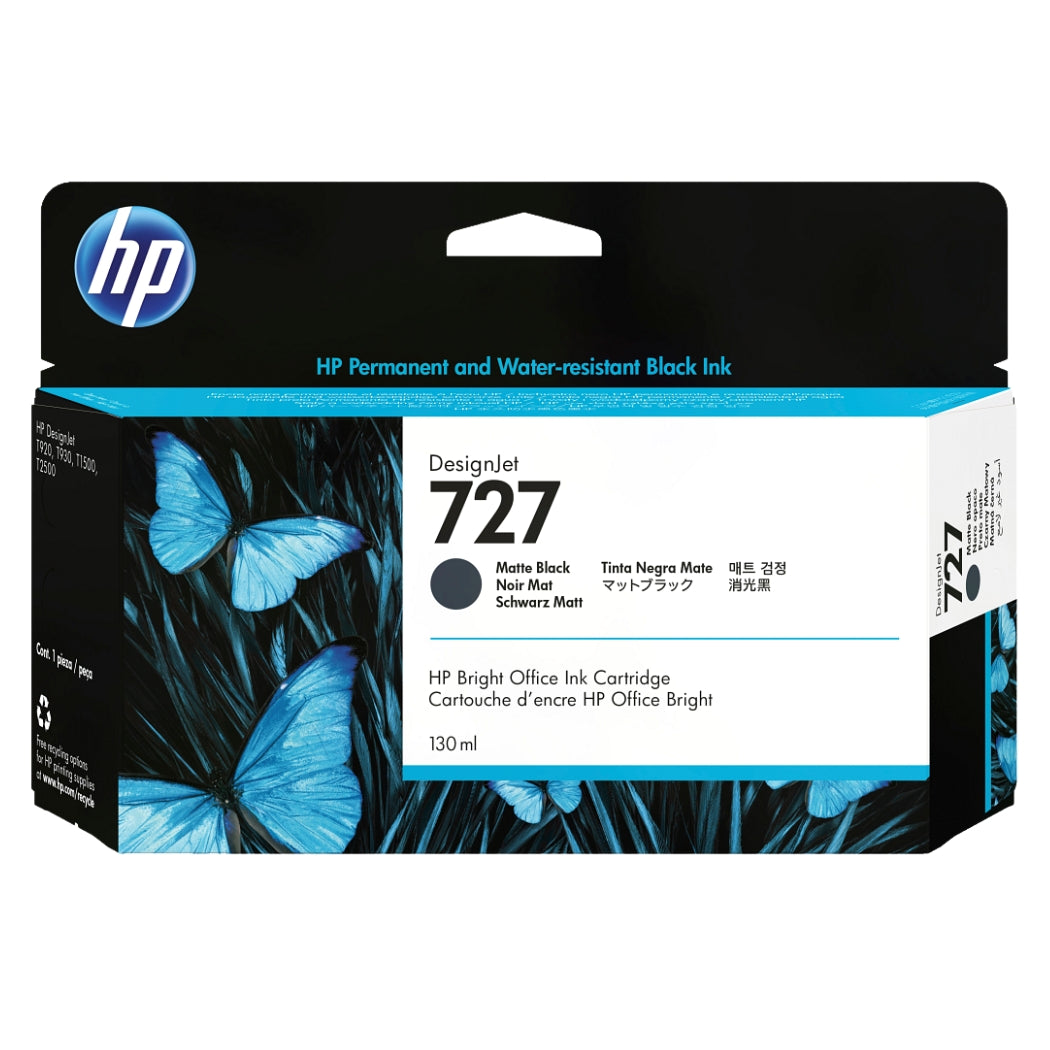 HP 727 130mL (B3P22A) Matte Black Ink Cartridge