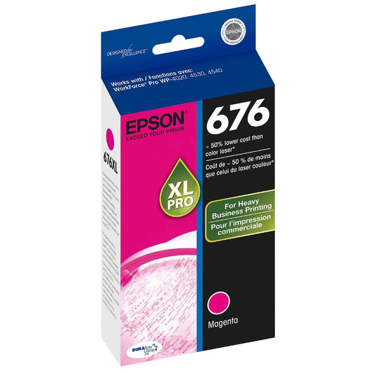 New Epson 676XL Magenta Ink Cartridge